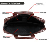 Jaxer Brown Leather Laptop Messenger Bag for Men - JXRMB011 - Jainx Store