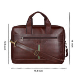 Jaxer Brown Leather Laptop Messenger Bag for Men - JXRMB011 - Jainx Store