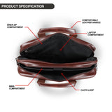 Jaxer Brown Leather Laptop Messenger Bag for Men - JXRMB012 - Jainx Store