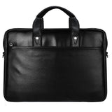 Jaxer Black Leather Laptop Messenger Bag for Men - JXRMB015 - Jainx Store