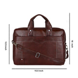 Jaxer Brown Leather Laptop Messenger Bag for Men - JXRMB016 - Jainx Store