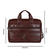 Jaxer Brown Leather Laptop Messenger Bag for Men - JXRMB018 - Jainx Store