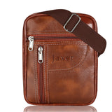 Jaxer Tan Leather Cross Body Travel Office Side Shoulder Sling Bag for Men and Women - JXRSB114