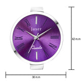 Jaxer Party Purple Dial Steel Chain Analog Watch - For Women JXRW2513