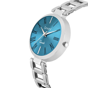 Jaxer Trendy Blue Dial Steel Chain Analog Watch - For Women JXRW2520