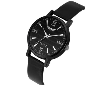 Jaxer Black Genuine Leather Strap Analog Watch - For Women JXRW2537