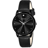 Jaxer Black Leather Strap Analog Wrist Watch for Women - JXRW2573