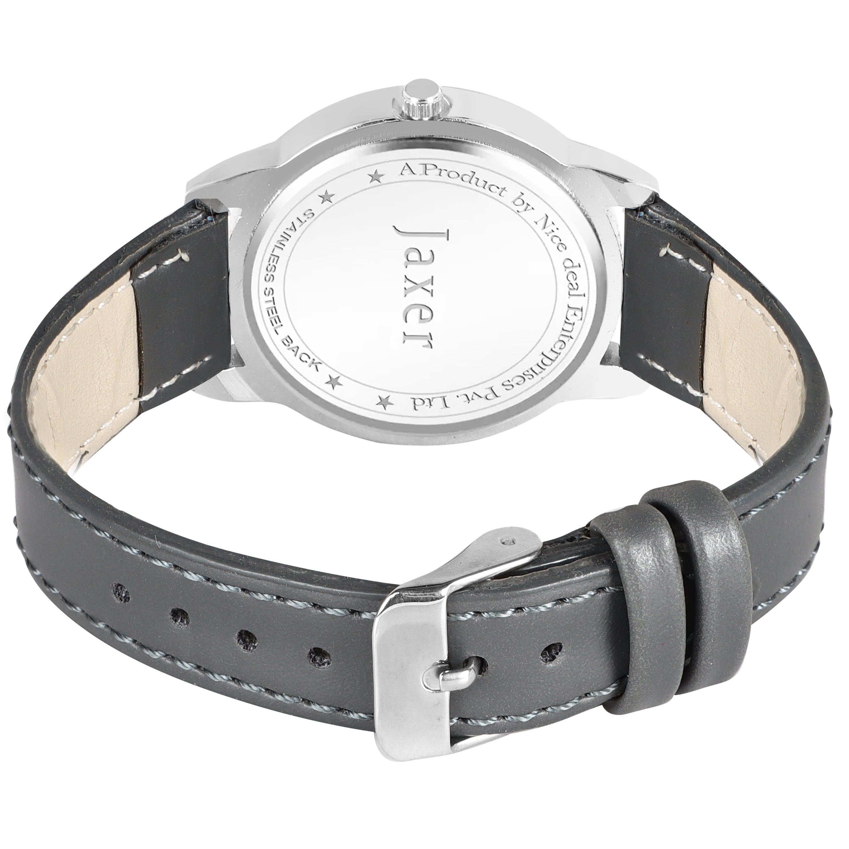 Jaxer Grey Leather Strap Analog Wrist Watch for Women - JXRW2575 - Jainx Store