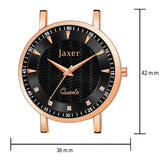 Jaxer Golden Mesh Chain With  Black Dial  Analog Wrist Watch For Women - JXRW2577