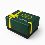 Jainx Green Dial Steel Chain Gift Set Analog Wrist Watch for Couple - JC9405