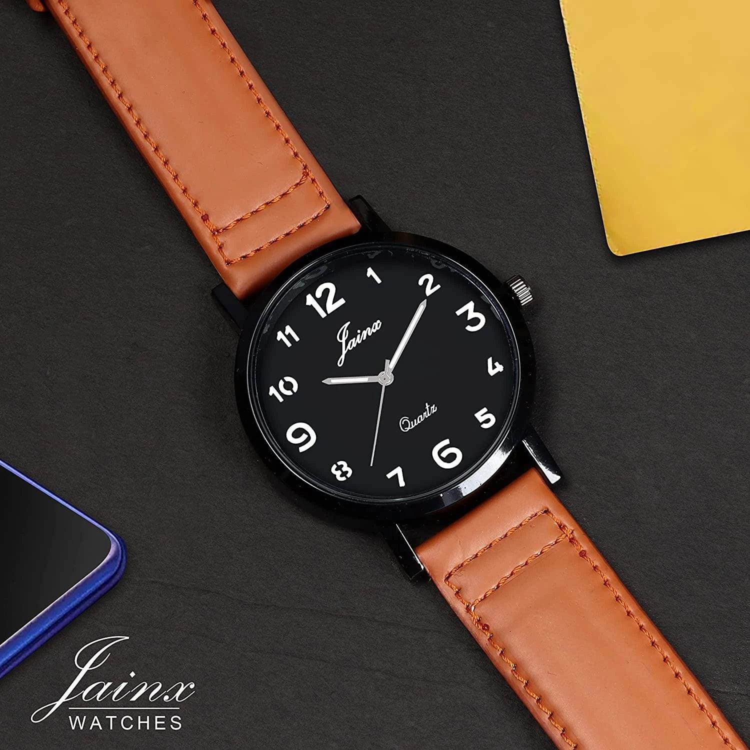 men's leather strap watches