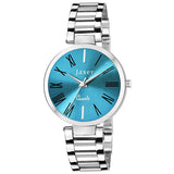 Trendy Blue Dial Steel Chain Analog Watch - For Women JXRW2520 - Jainx Store