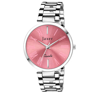 Party Pink Dial Steel Chain Analog Watch - For Women JXRW2514 - Jainx Store