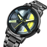 Jainx Premium Yellow Spinning Wheel Gyro Watch For Men - GM1726