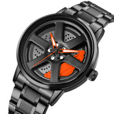 Orange and Black Dial gyro watch for men