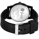 Black Dial Black Silicone Mesh Strap Analog Watch - For Men JM351