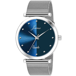 Blue Dial Steel Mesh Chain Analog Watch - For Men JM7129 - Jainx Store