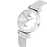 Silver Steel Mesh Chain Analog Watch - For Women JW668 - Jainx Store