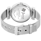 Silver Steel Mesh Chain Analog Watch - For Women JW668 - Jainx Store
