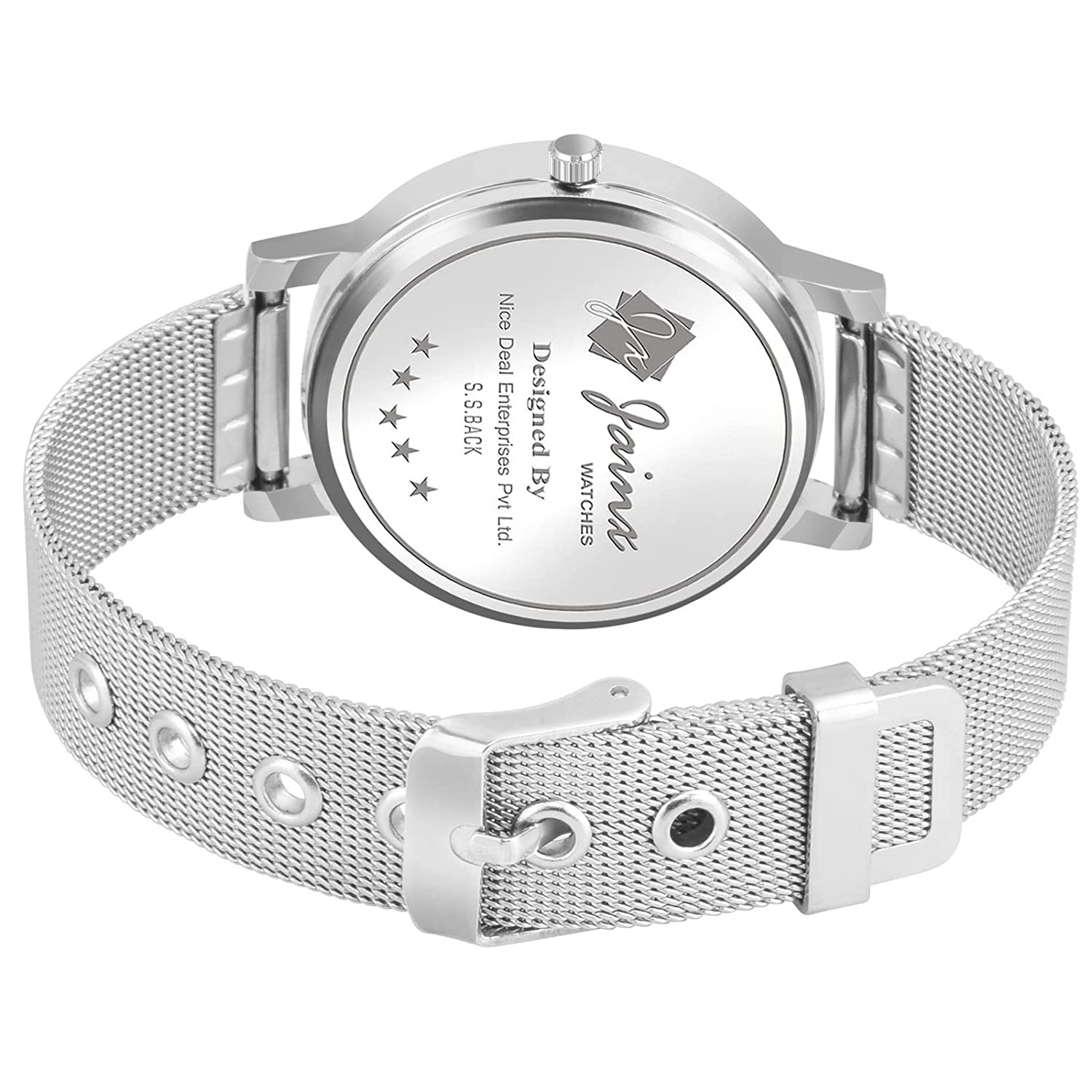 Silver Steel Mesh Chain Analog Watch - For Women JW687 - Jainx Store