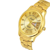 Golden Premium Day and Date Function Chain Analog Watch For Men