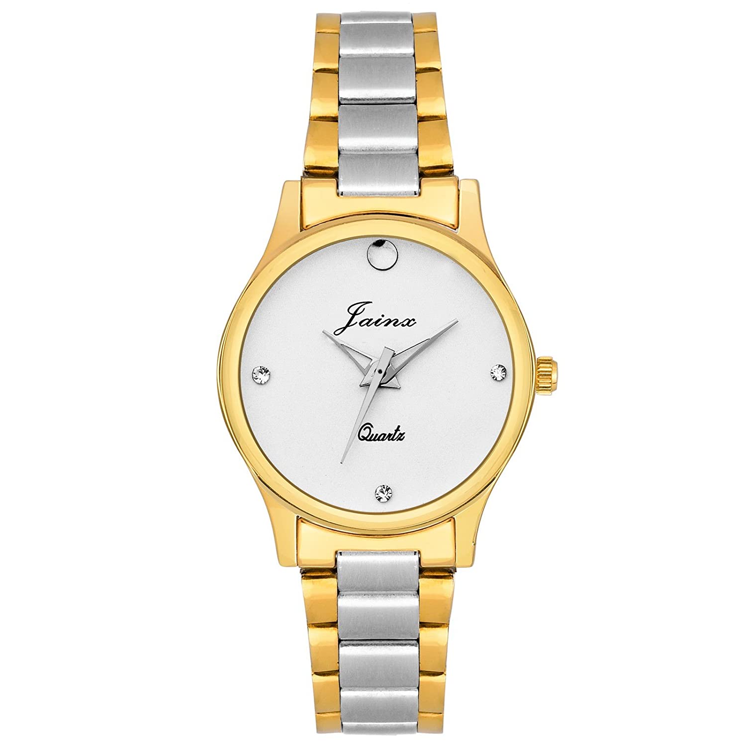 Premium White Dial Golden Chain Analog Watch - For Women JW1204 - Jainx Store