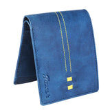 Men Casual Blue Genuine Leather Wallet - Mini (5 Card Slots) - Jainx Store