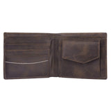 Men Casual Brown Genuine Leather Wallet - Mini (3 Card Slots) - Jainx Store