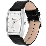 Men's Classic Analogue Watch with a White Dial and Black Leather Strap - JXRM2152 - Jainx Store