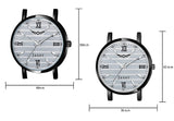 Round Grey Dial Genuine Leather Strap Analog Watch - For Couple JXRC2405 - Jainx Store
