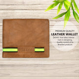 Men Trendy Brown Genuine Leather RFID Wallet - Mini (3 Card Slots) - Jainx Store