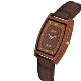 Men's Analog Watch with Brown Leather Strap and Slim Square Design - JXRM2137 - Jainx Store