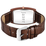 Men's Analog Watch with Brown Leather Strap and Slim Square Design - JXRM2137 - Jainx Store
