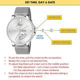 Silver Day & Date Steel Mesh Chain Analog Watch - For Men JM7117 - Jainx Store