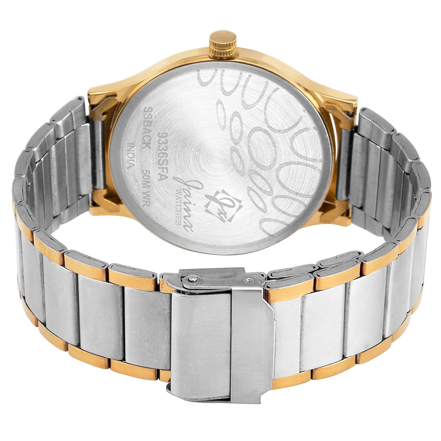 Silver Dial Golden Premium Analog Watch - For Men JM1104 - Jainx Store