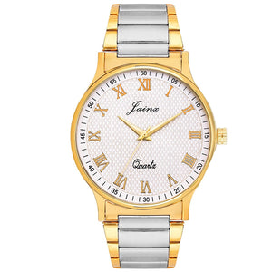 Two Tone Golden Premium Analog Watch - For Men JM1101 - Jainx Store