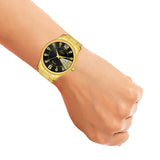 Premium Day and Date Function Golden Chain Analog Watch - For Men JM1156 - Jainx Store