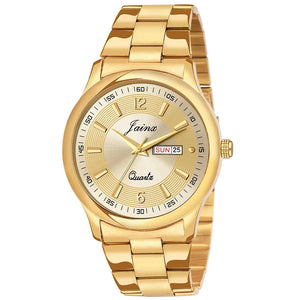 Premium Gold Day & Date Function Dial Analog Watch - For Men JM1133 - Jainx Store