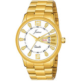 Premium Day and Date Function Golden Chain Analog Watch For Men -  JM1163 & JM7145