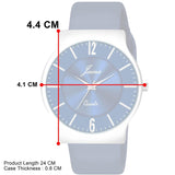 Men's Slim Blue Dial Silicone Band Analog Watch - JM7146 - Jainx Store